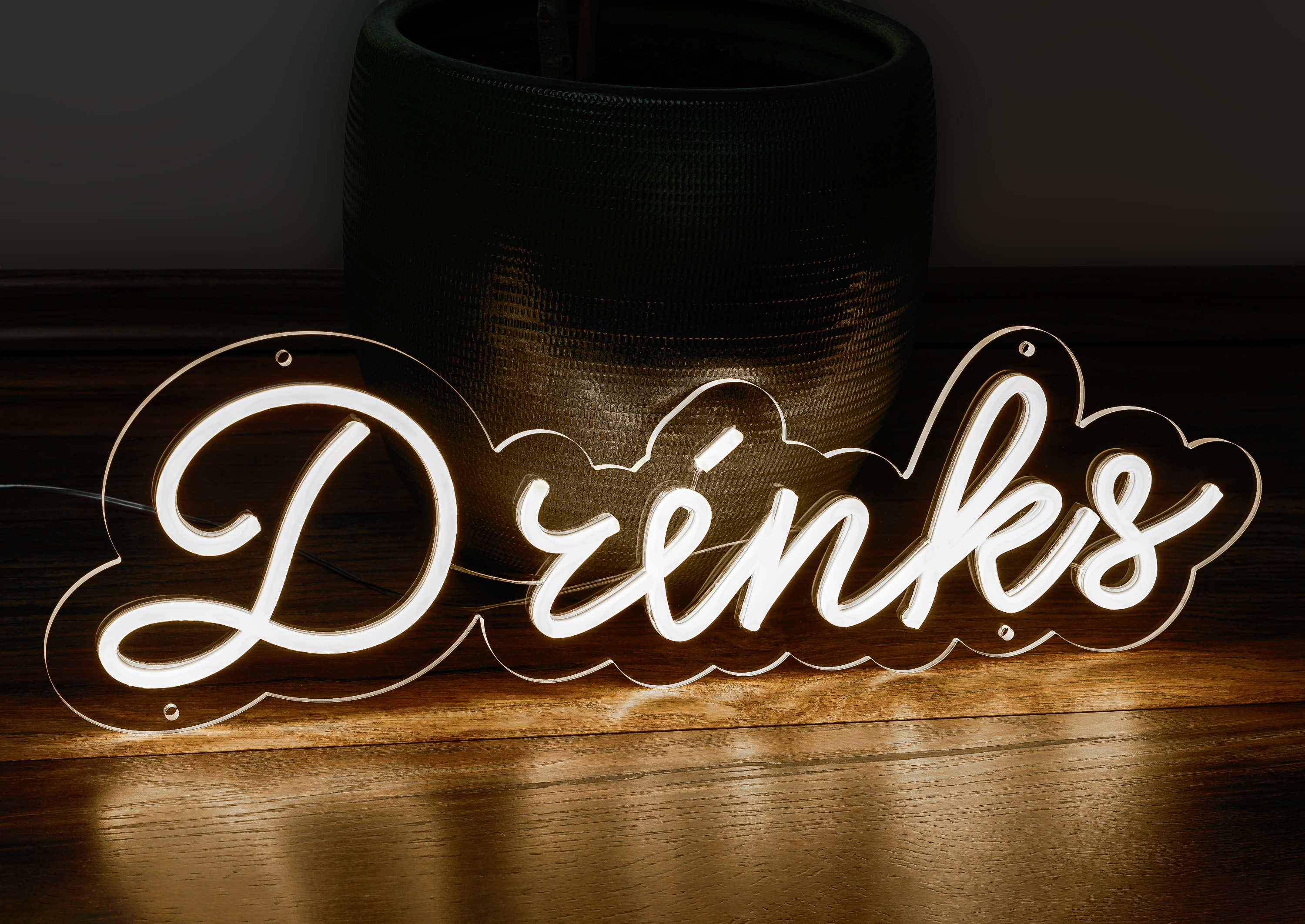LED-Leuchtschild "Drinks"