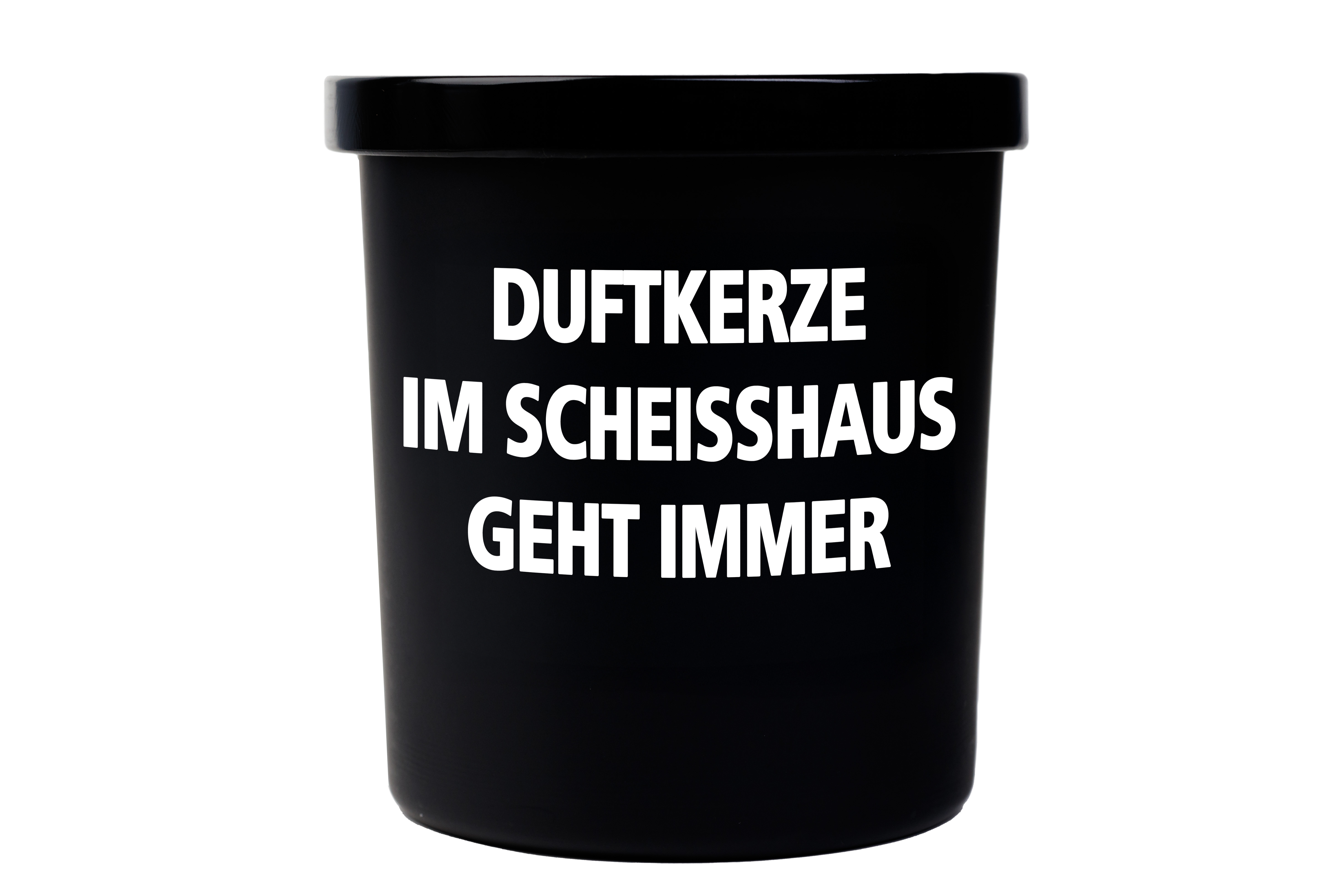 Spruchkerze "… im Scheißhaus geht immer"