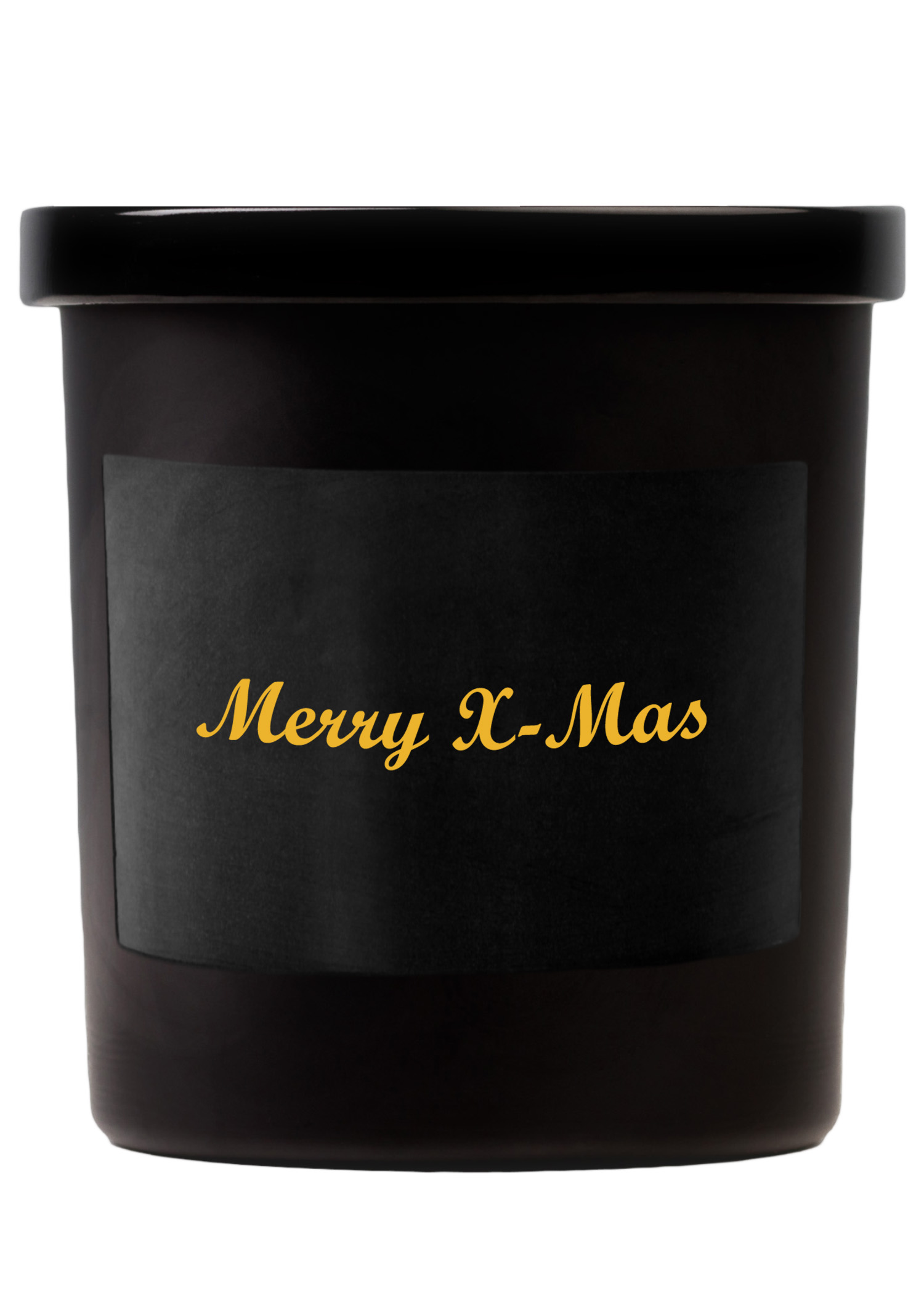 Duftkerze schwarz "Merry X-Mas"