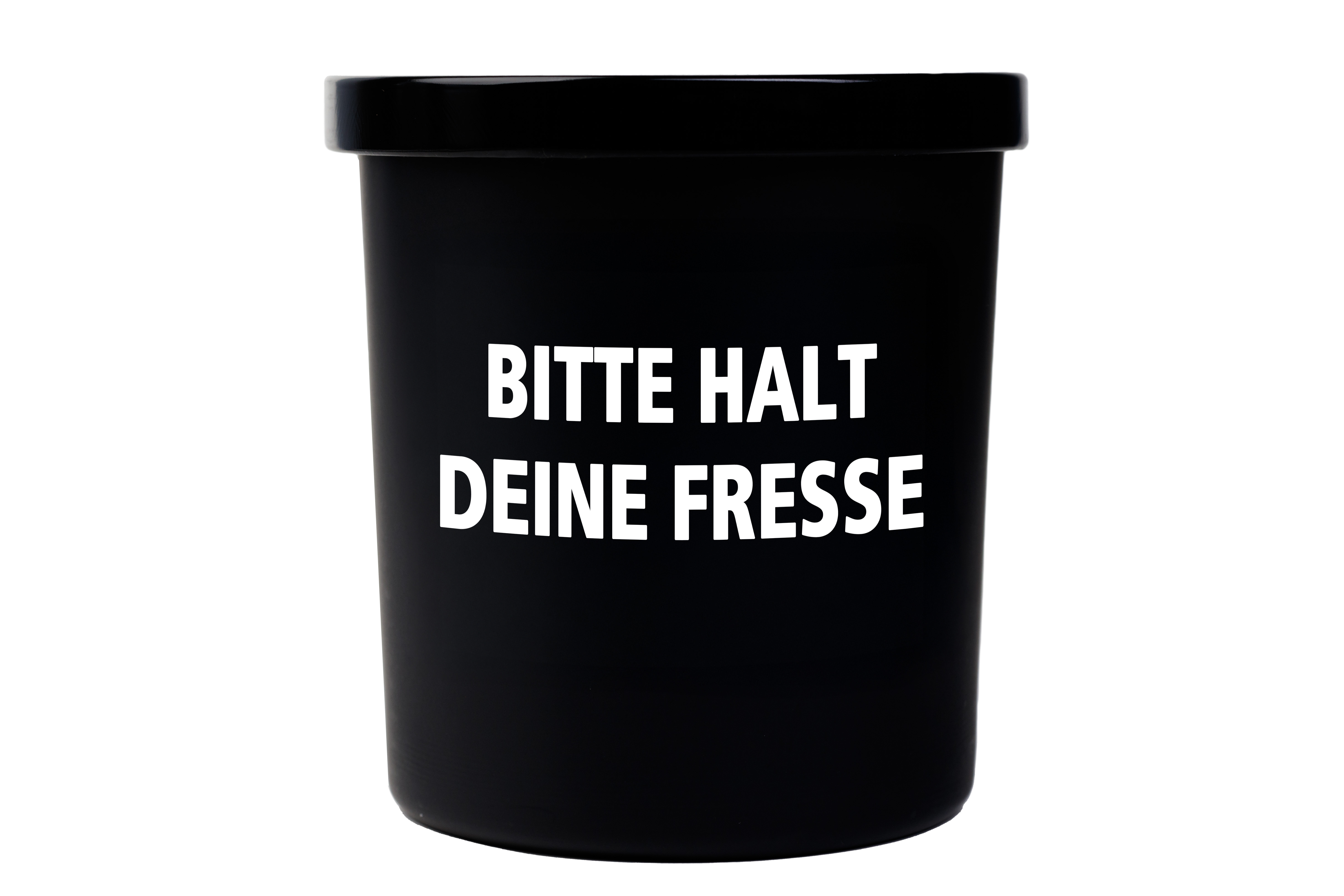 Spruchkerze "Bitte halt deine Fresse"