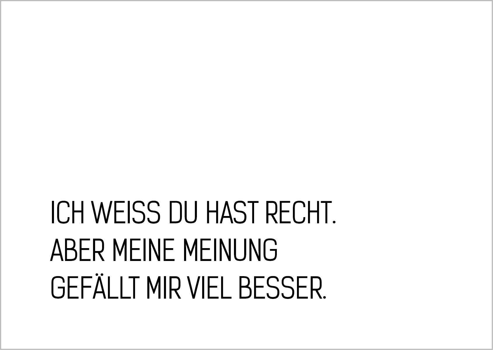 Postkarte Ich weiß du... Postkarte Ich weiß du...