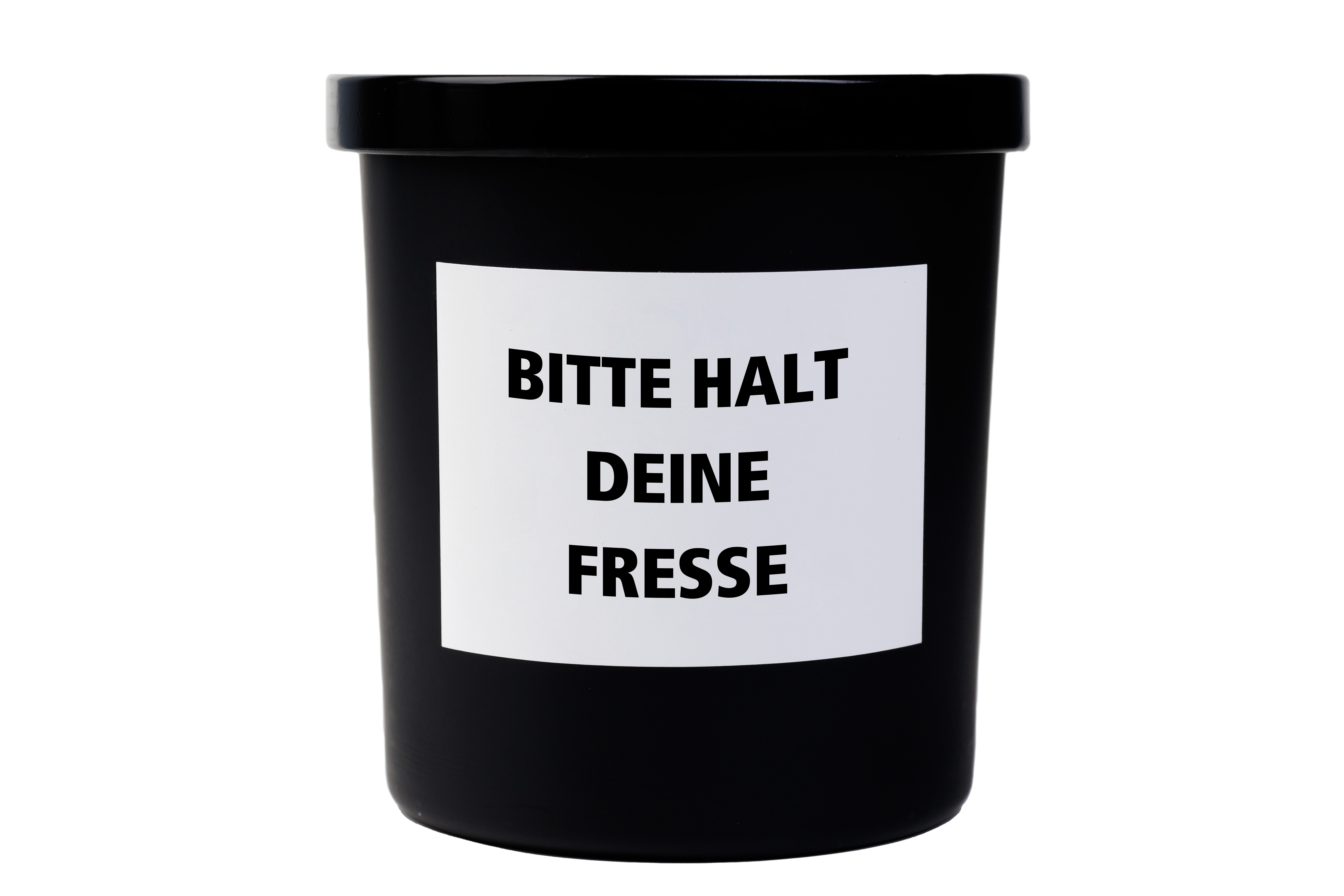 Spruchkerze "Bitte halt deine Fresse"