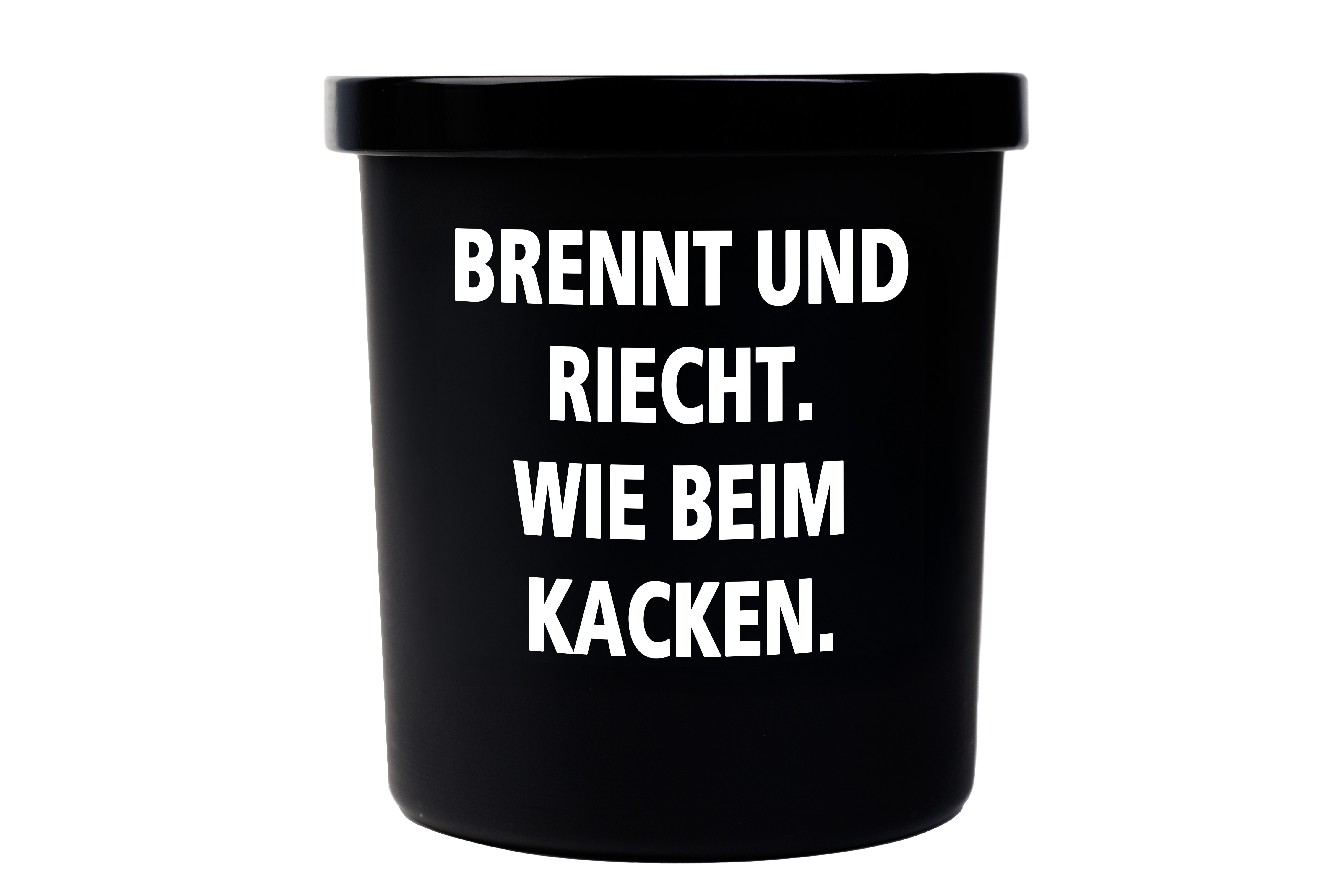 Spruchkerze "Brennt und Riecht…."
