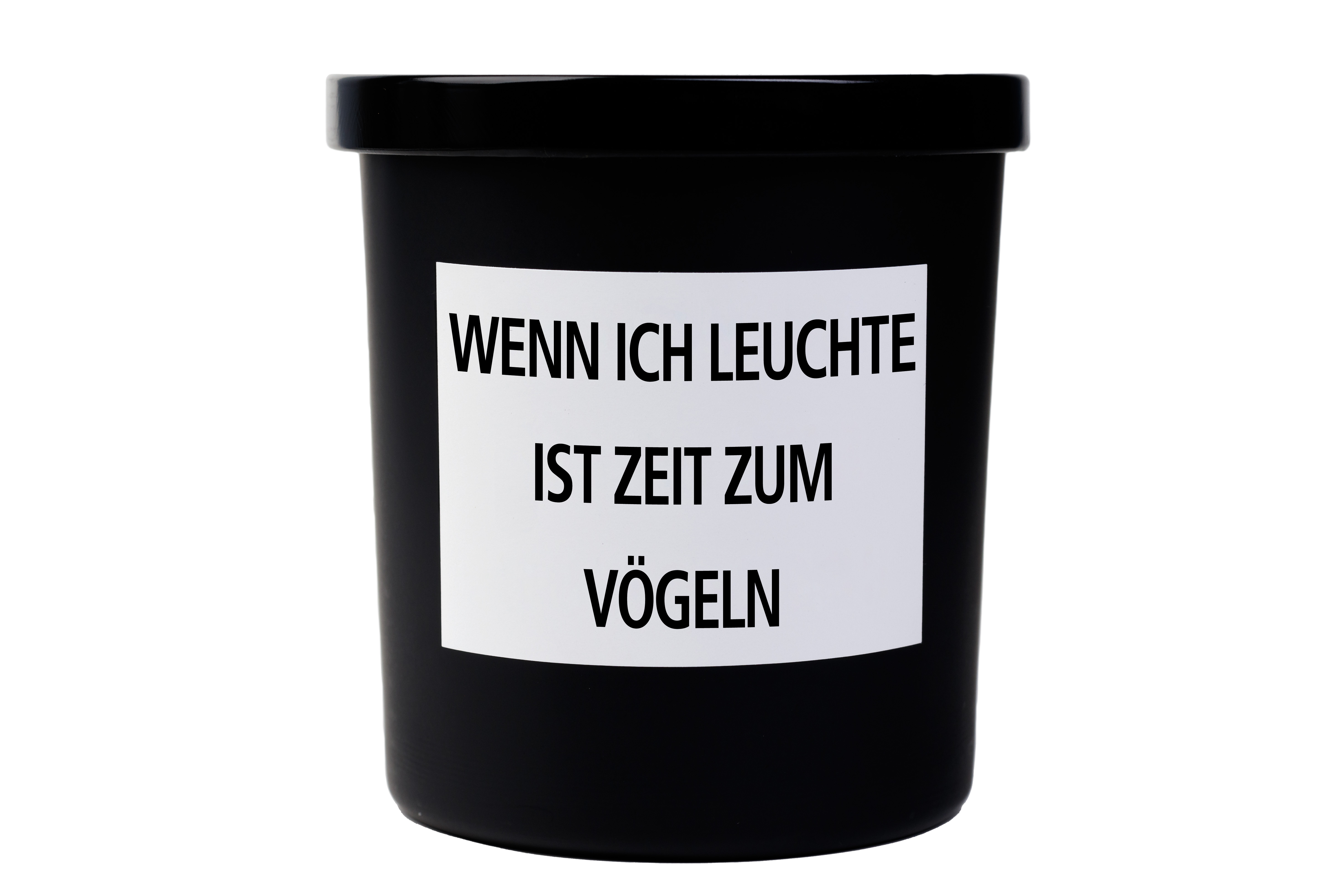 Duftkerze schwarz "Wenn ich leuchte..."