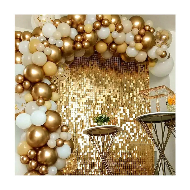 Pailletten-Glitter-Vorhang Gold