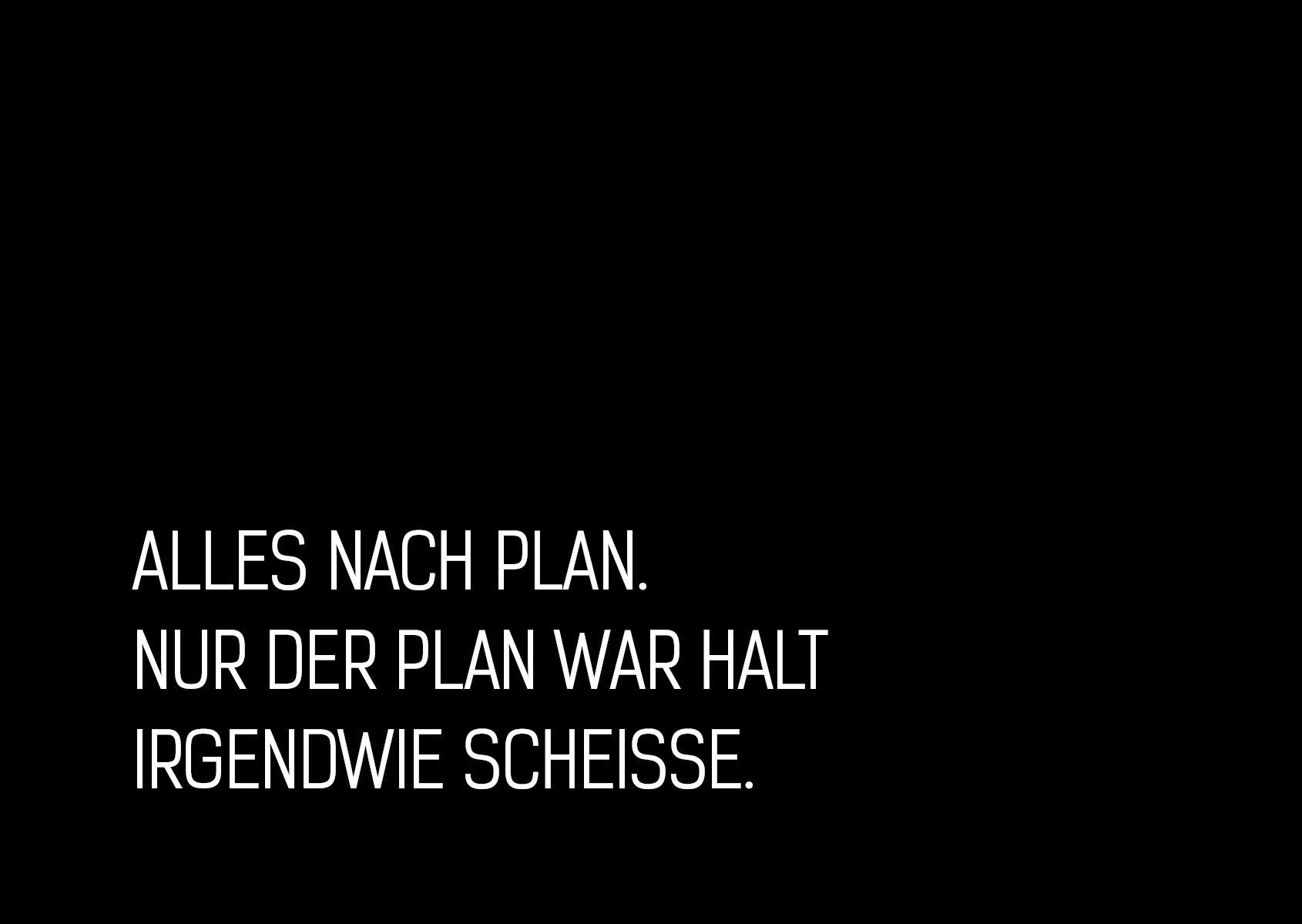 Postkarte Alles nach Plan… Postkarte Alles nach Plan…