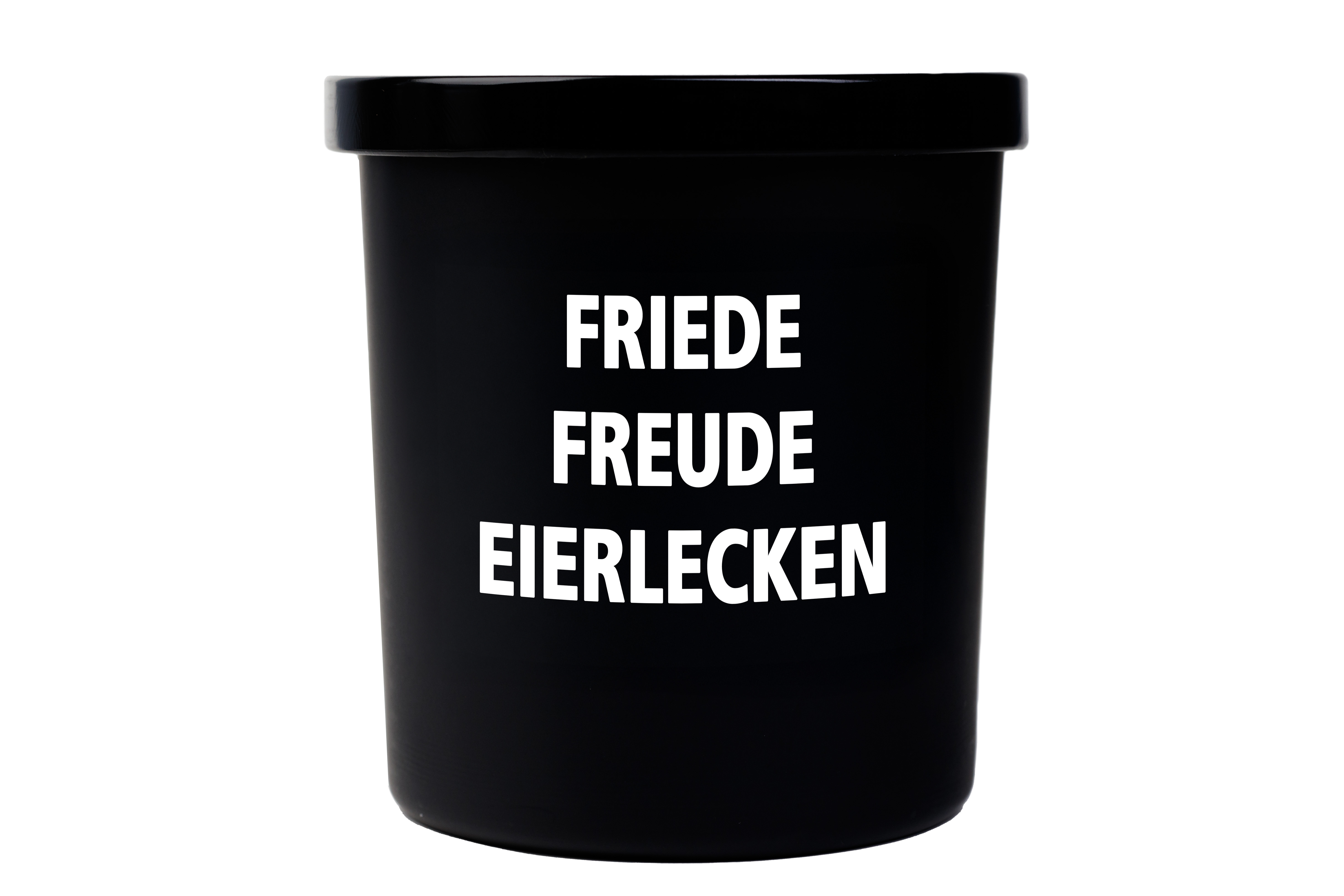 Spruchkerze "Friede Freude Eierlecken"