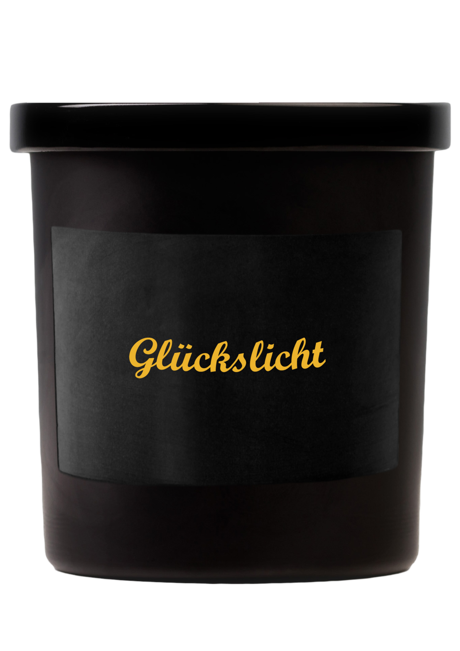 Duftkerze schwarz "Glückslicht"