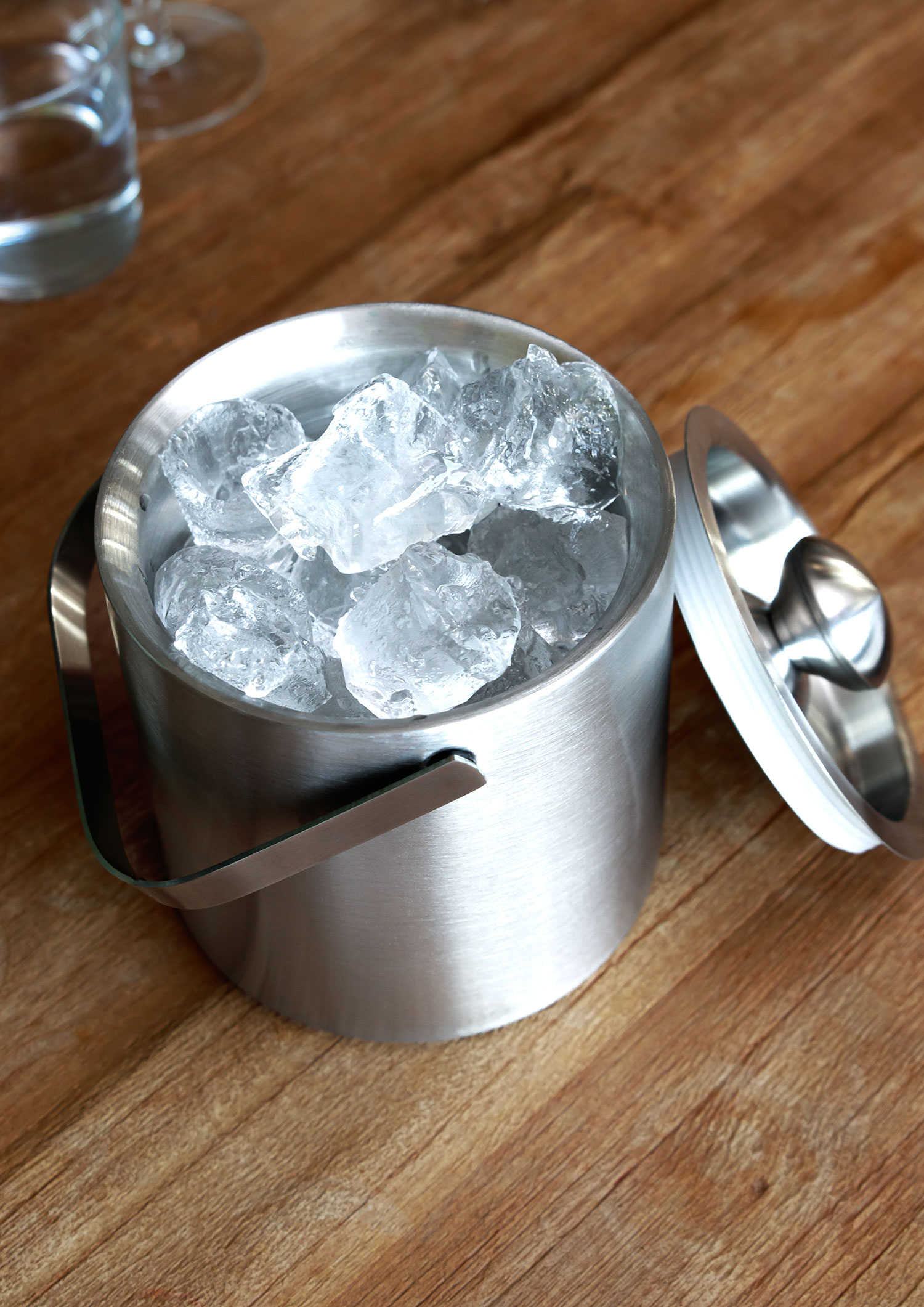 Eiswürfel-Behälter-Set Edelstahl Flachform