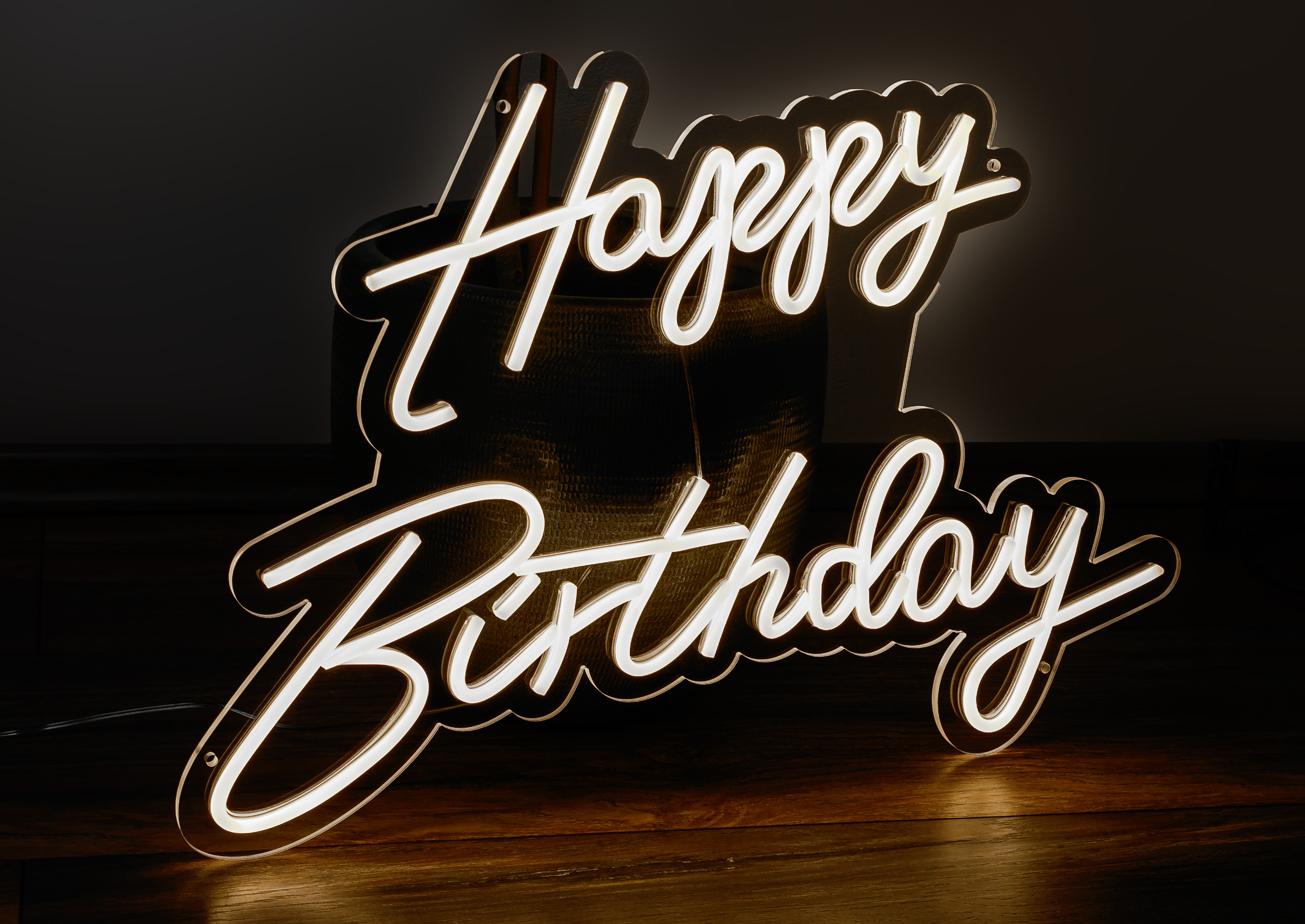 LED-Leuchtschild "Happy Birthday"