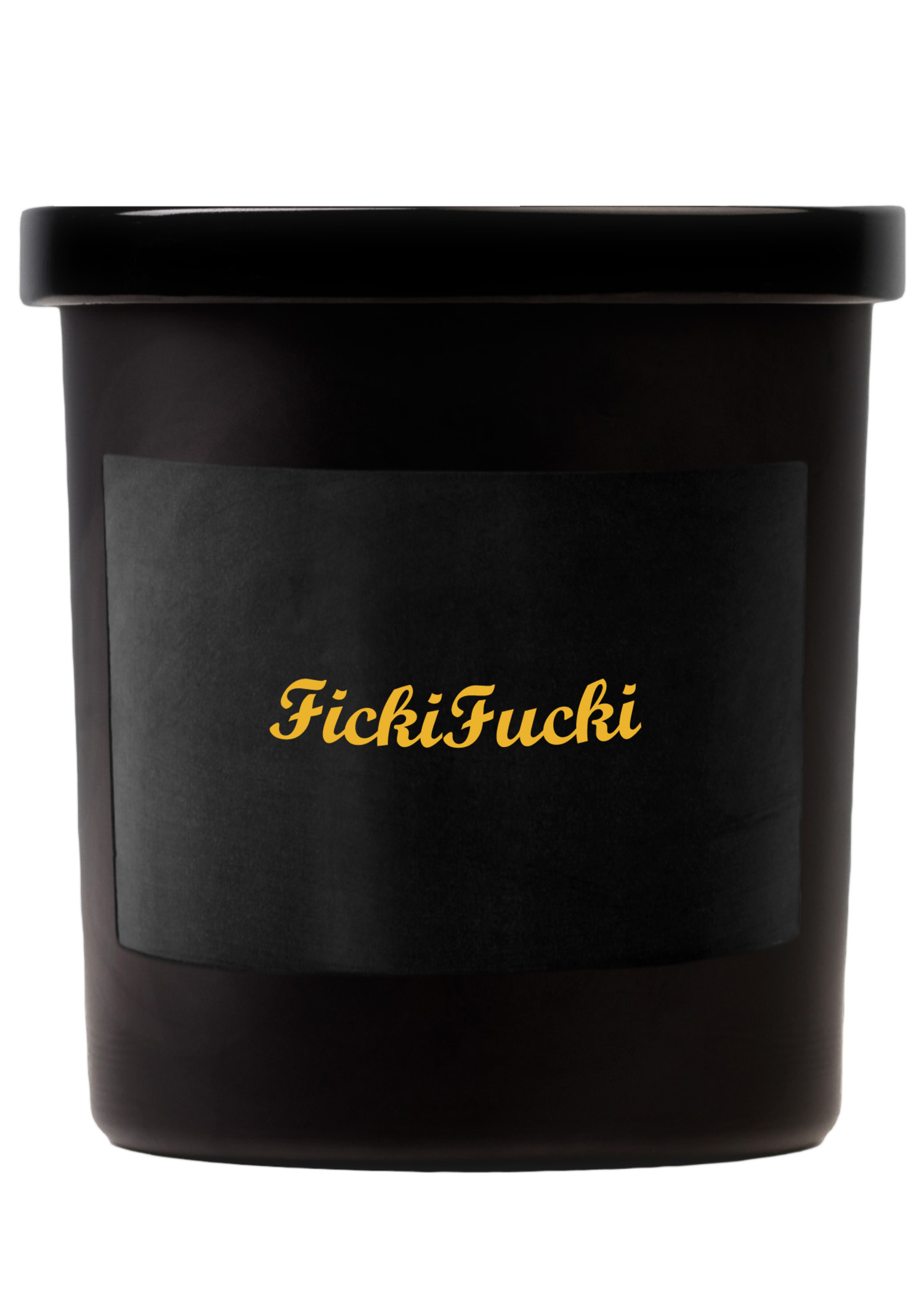 Duftkerze schwarz "FickiFucki"